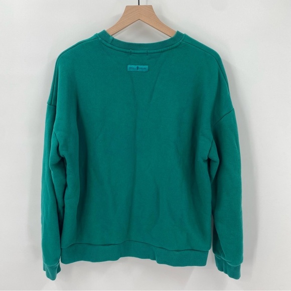 Skullhouse Green SHADY Crewneck Pullover Sweatshirt Medium/Large - Picture 2 of 6